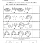 Free Printable Thanksgiving Patterns Worksheet With Regard To Free Printable Worksheets For Thanksgiving