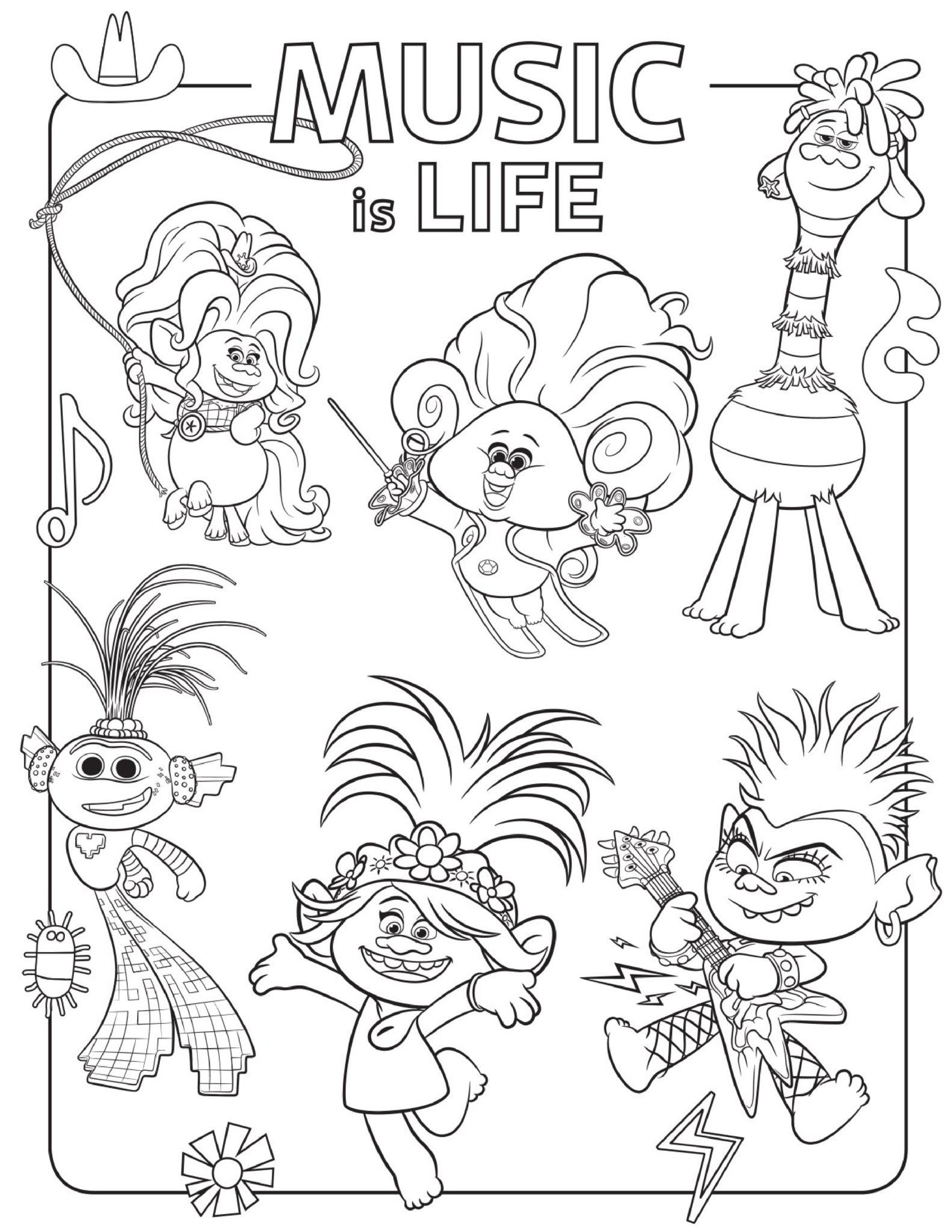 Free Printable Trolls Coloring Pages, Activity Sheets, Zoom pertaining to Free Printable Trolls Coloring Pages