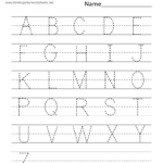 Free Printable Uppercase Alphabet Letters Tracing Worksheet Intended For Free Printable Tracing Worksheets For Preschool