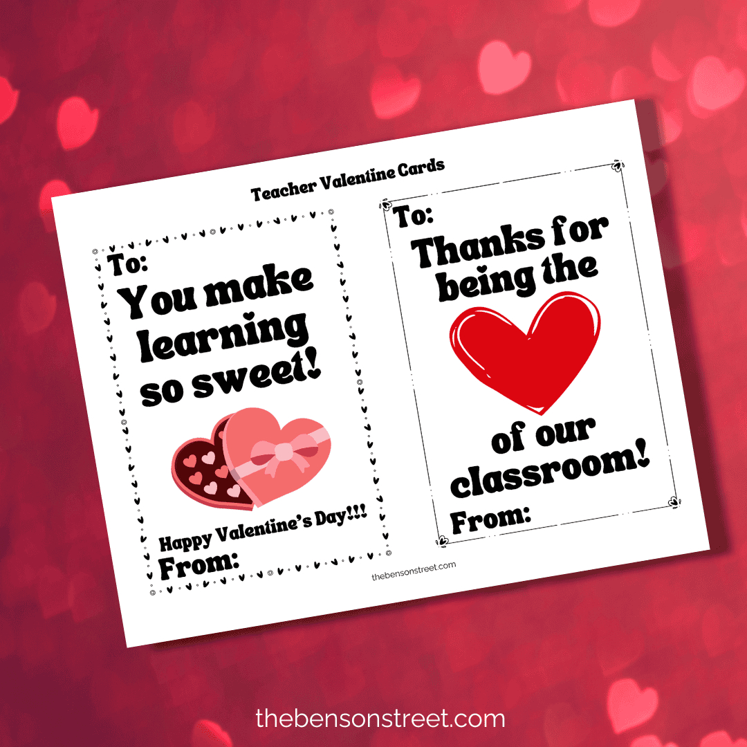 Free Printable Valentines Day Cards For Teacher From Student pertaining to Free Printable Valentines Cards For Teachers
