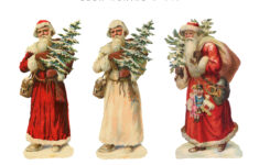 Free Printable Vintage Santas - Ella Claire &amp; Co. pertaining to Free Printable Vintage Christmas Images
