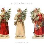 Free Printable Vintage Santas   Ella Claire & Co. Pertaining To Free Printable Vintage Christmas Pictures