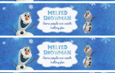 Free Printable Water Bottle Labels. | Disney Frozen Birthday in Melted Snow Water Bottle Labels Free Printable