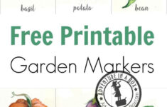 Free Printable Watercolour Garden Markers intended for Free Printable Garden Labels