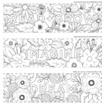 Free Printables} Read + Grow Coloring Bookmarks For Back To School With Free Printable Inspirational Bookmarks To Color