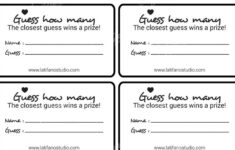 Free Printale Game Candy Guessing Labels, Guess How Many Sweets In with regard to Free Printable Guess How Many Printable Sheet
