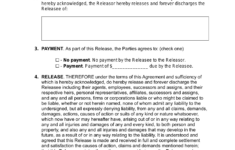 Free Release Of Liability (Waiver) Forms (14) - Pdf | Word – Eforms with Free Printable Liability Waiver Form