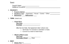Free Rental / Lease Agreement Templates (15) - Pdf | Word – Eforms pertaining to Free Printable Rental Agreement Forms
