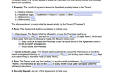 Free Rental / Lease Agreement Templates | Pdf | Word for Free Printable Rental Agreement Forms