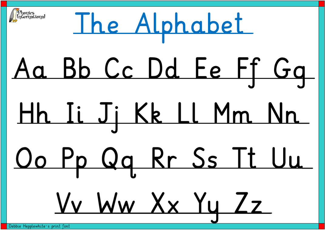 Free Resources – Debbie Hepplewhite Handwriting throughout Free Printable Letters of The Alphabet Upper and Lower Case