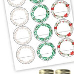 Free Seasonal Canning Labels (Printable) In Free Printable Christmas Mason Jar Labels Template