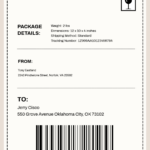 Free Shipping Label Templates, Editable And Printable Regarding Free Printable Shipping Label