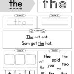 Free Sight Word Worksheets For Reading Pertaining To Free Printable Kindergarten Sight Word Worksheets