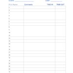 Free Sign In / Sign Up Sheet Templates   Pdf | Word – Eforms For Free Printable Sign In Sheet Template