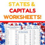 Free States & Capitals Worksheet Packet: Easy Print!   The Simple For Free Printable State And Capital Worksheets