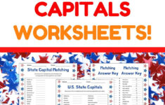 Free States &amp; Capitals Worksheet Packet: Easy Print! - The Simple for Free Printable State and Capital Worksheets