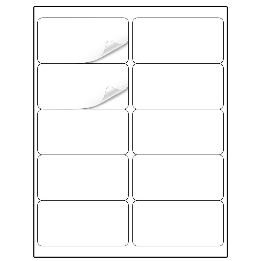 Free Template Methdic 300-Pack 2X4 Shipping Labels - Laser/Inkjet throughout Free Printable 2 X 4 Label Template