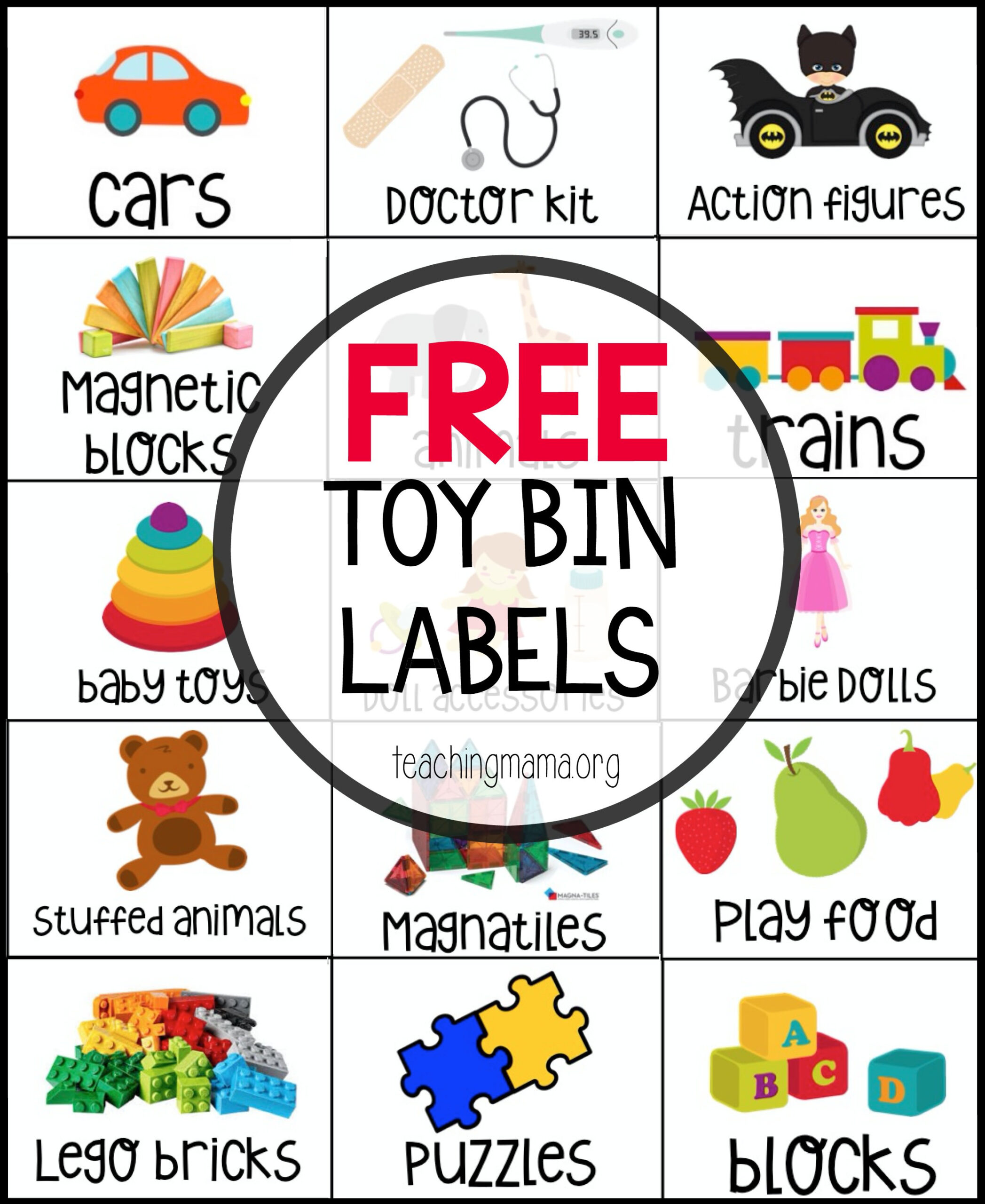 Free Toy Bin Labels in Free Printable Classroom Labels For Preschoolers