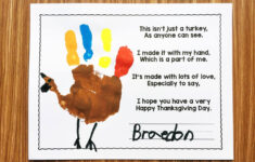 Free Turkey Handprint Poem - Simply Kinder throughout Free Printable Turkey Handprint Poem Printable