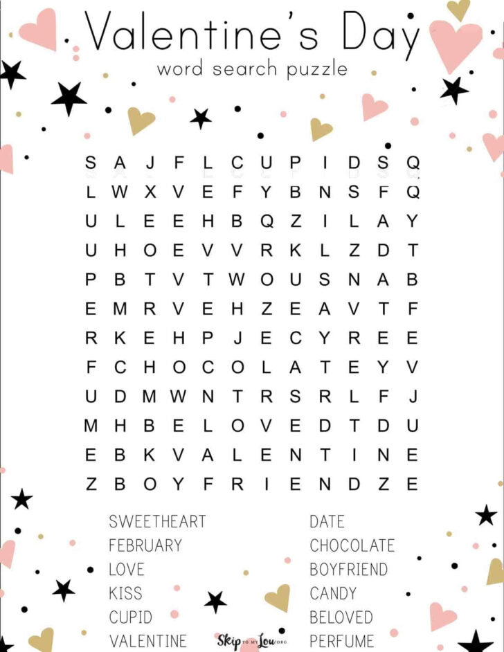 Free Printable Valentine Word Searches