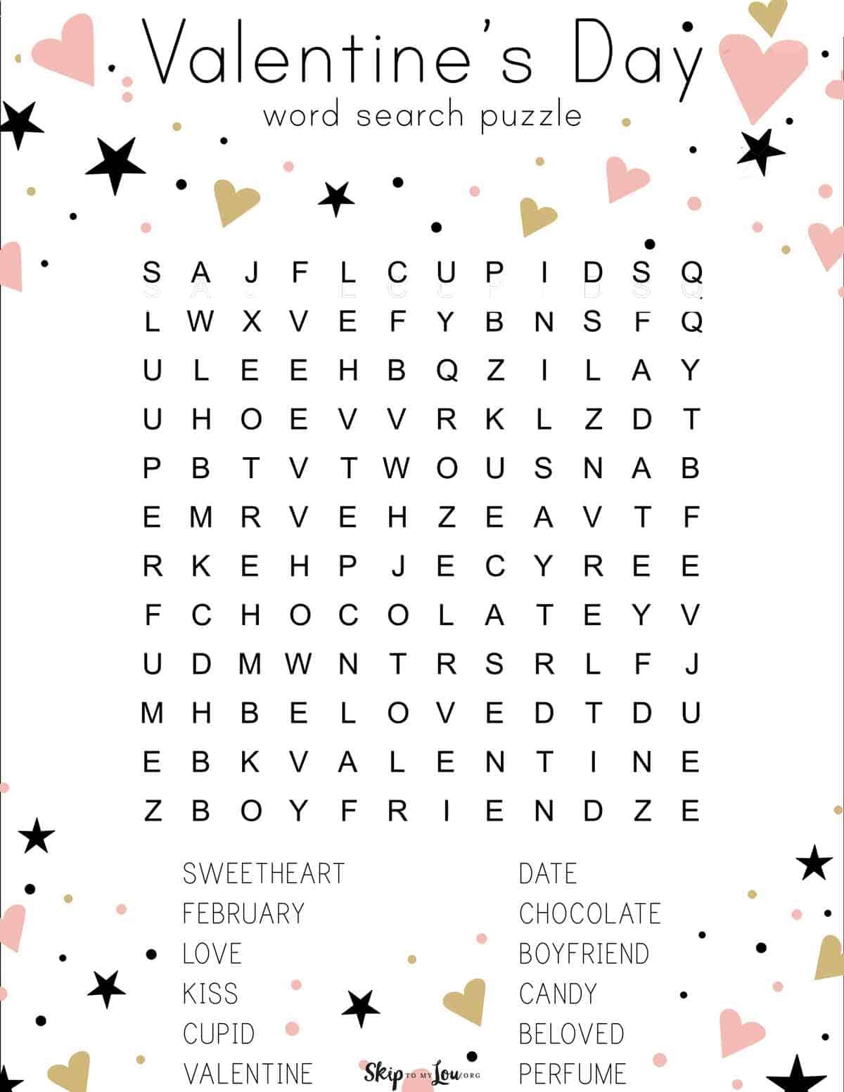 Free Valentine&amp;#039;S Day Word Search Printables | Skip To My Lou in Free Printable Valentine Word Searches