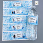Frozen Birthday Party Water Bottle Editable Label Download · Major With Melted Snow Water Bottle Labels Free Printable