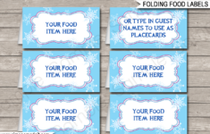 Frozen Party Food Labels Template inside Food Labels For Party Printable