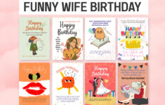 Funny Birthday Card For Wife: 10 Editable Designs (Digital pertaining to Free Printable Birthday Cards For Wife