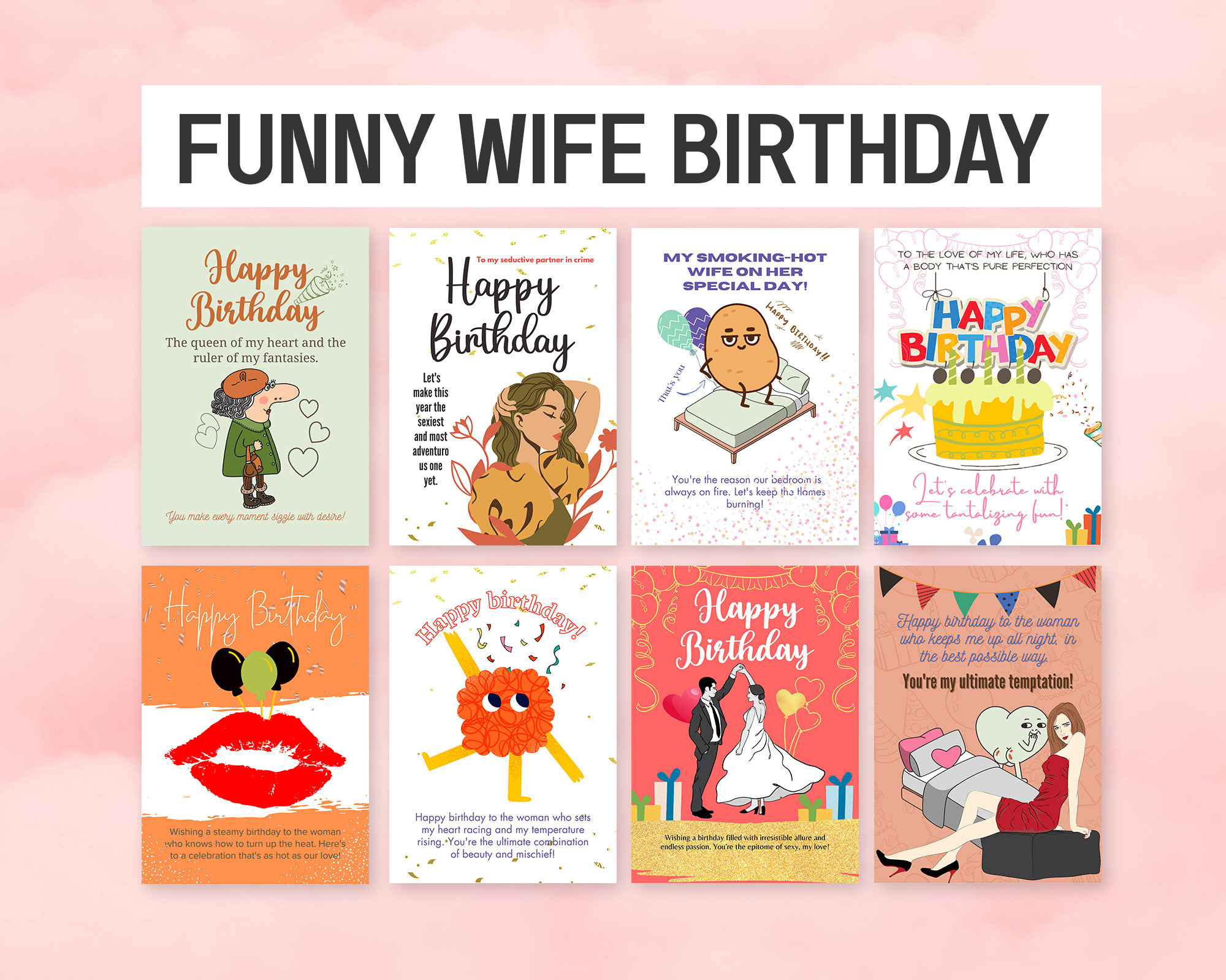 Funny Birthday Card For Wife: 10 Editable Designs (Digital pertaining to Free Printable Birthday Cards For Wife