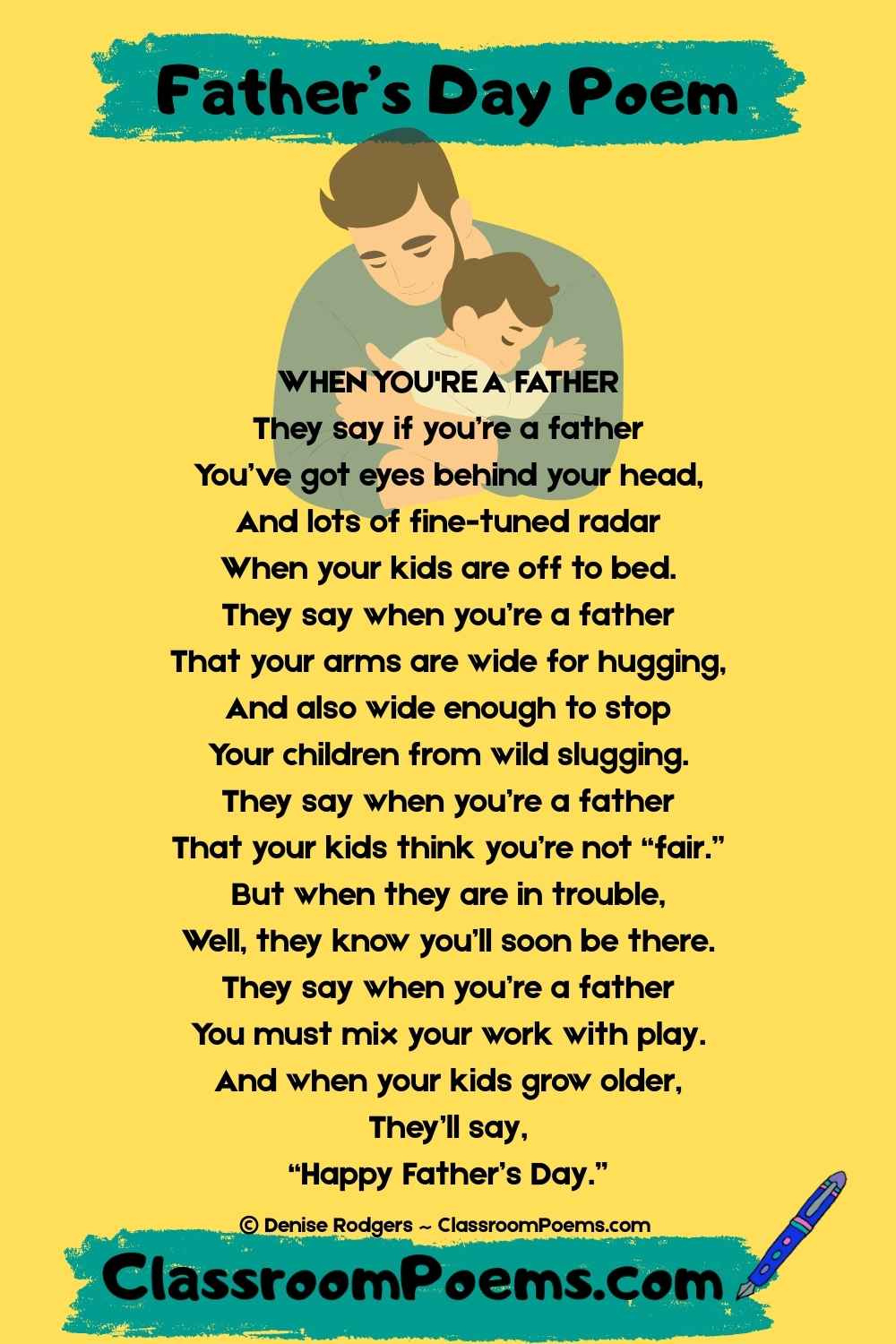 Funny Fathers Day Poems intended for Free Printable Fathers Day Poems For Preschoolers