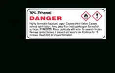 Ghs Label – 70% Ethanol Danger – Nev'S Ink, Inc. intended for [%Free Printable 70% Alcohol Label|Free Printable 70% Alcohol Label%]