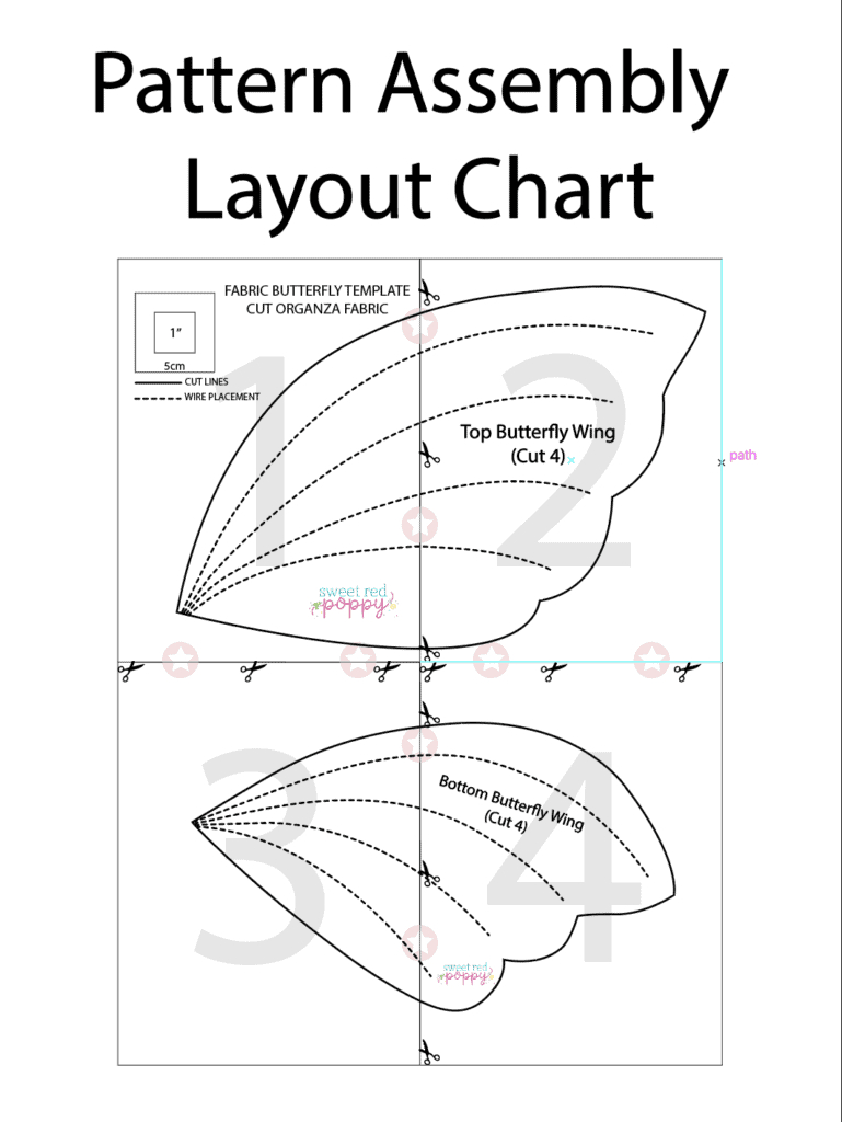 Giant Organza Butterfly Template And Tutorial - Sweet Red Poppy pertaining to Free Printable Large Butterfly Template