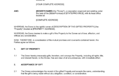 Gift Deed Template [Free Download] Word &amp; Pdf in Free Printable Gift Deed Form