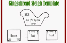 Gingerbread Sleigh Tutorial And Template intended for Free Printable Santa Sleigh Templates