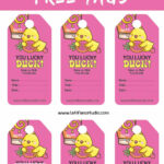 Girly Free Printable Cruising Duck Pink Tags   Printable Cruising Duck For Free Printable Cruise Duck Tags