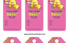 Girly Free Printable Cruising Duck Pink Tags - Printable Cruising Duck for Free Printable Cruising Duck Tags