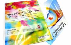 Glossy Transparent Vinyl Sticker Paper Labels A4 Waterproof Laser within Waterproof Laser Printable Labels