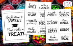 Graduation Candy Labels, Printable Graduation Party, Candy Buffet in Downloadable Free Printable Candy Buffet Labels