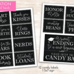 Graduation Candy Labels   Printable Graduation Party   Candy With Downloadable Free Printable Candy Buffet Labels