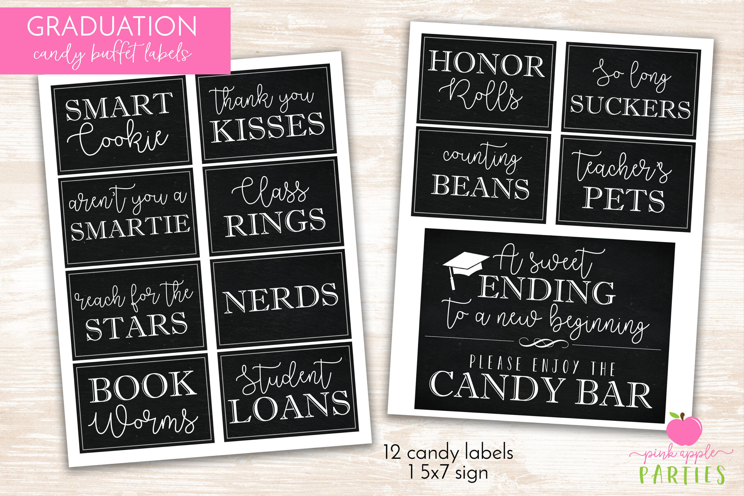 Graduation Candy Labels - Printable Graduation Party - Candy with Downloadable Free Printable Candy Buffet Labels