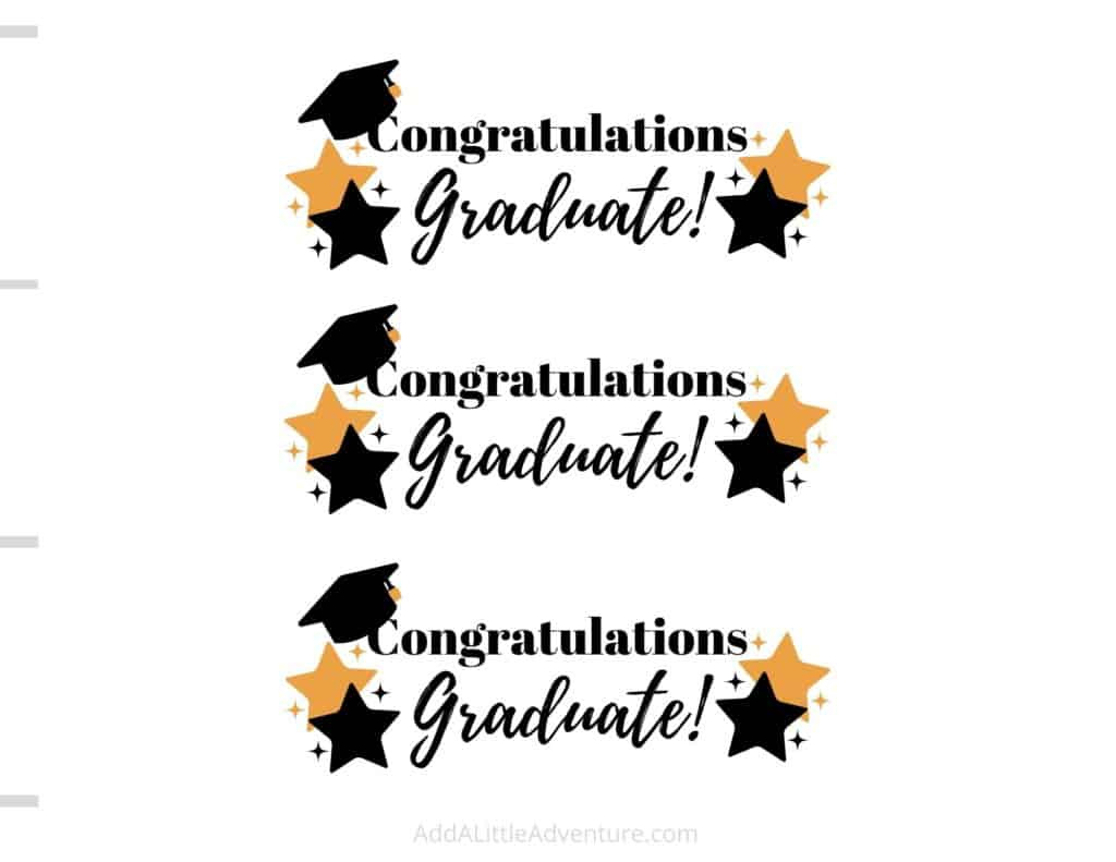Graduation Water Bottle Labels - Free Printables - Add A Little with regard to Free Printable Graduation Water Bottle Labels
