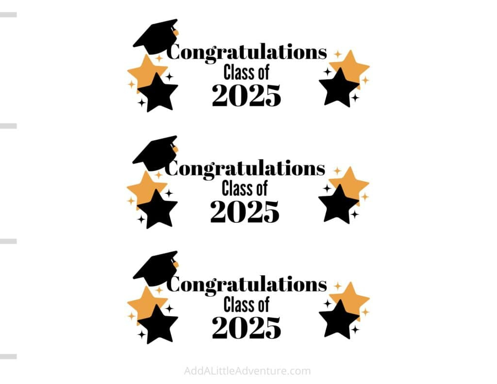 Graduation Water Bottle Labels - Free Printables - Add A Little with regard to Free Printable Water Bottle Labels For Graduation