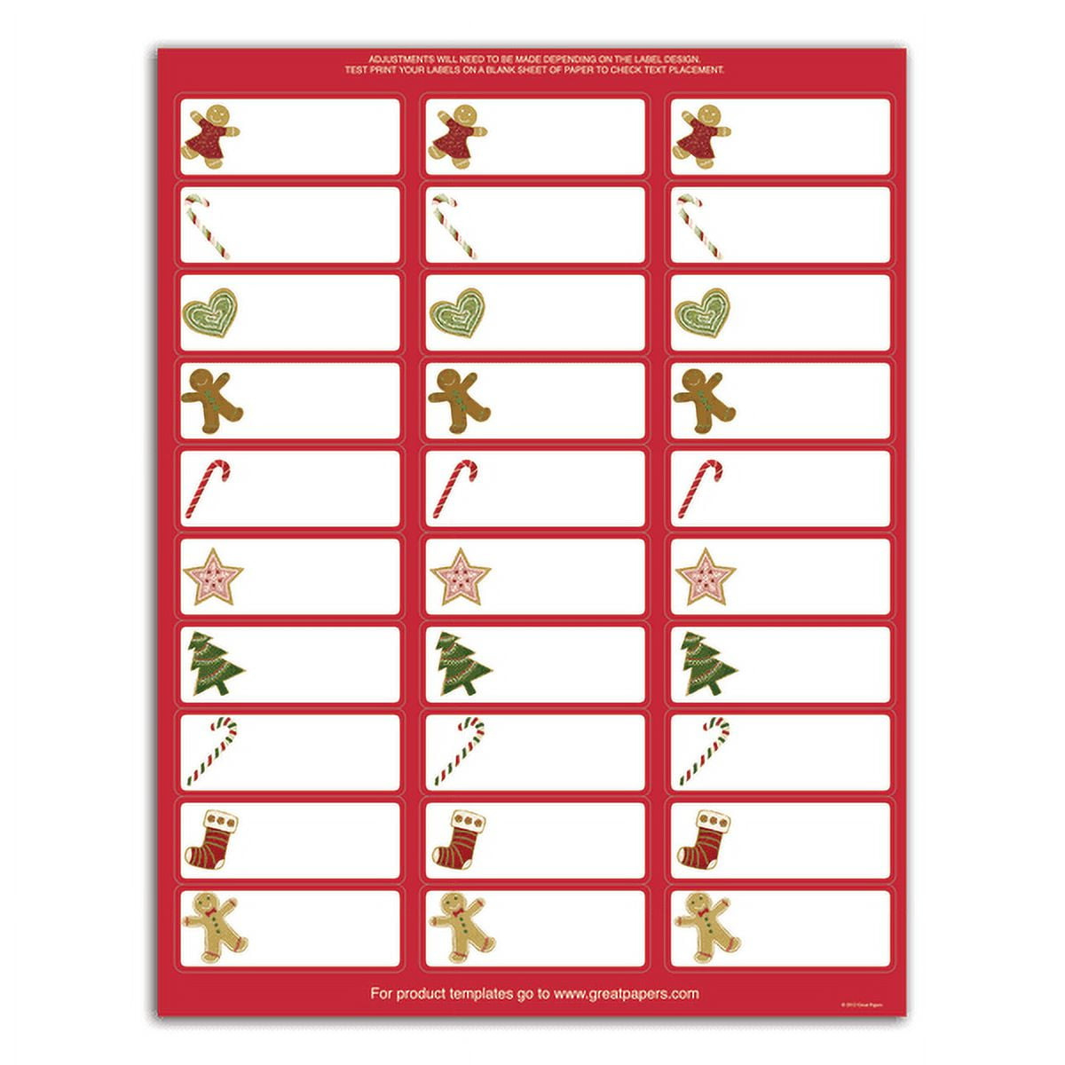 Great Papers! Merry Christmas Santa Address Labels, 150-Pack with Printable Address Labels Christmas