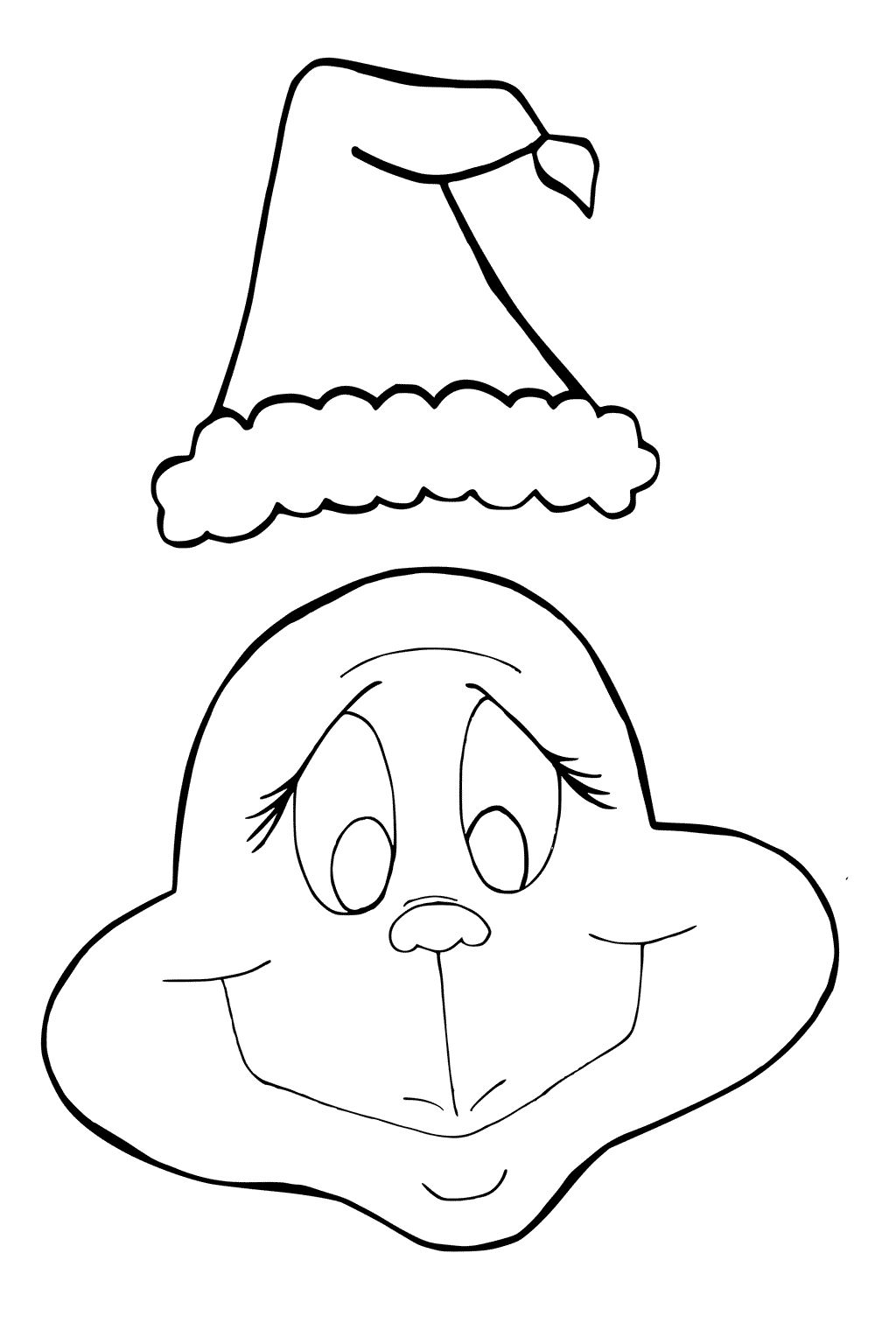 Grinch Face Mask Template Free Printable inside Free Printable Grinch Face Template