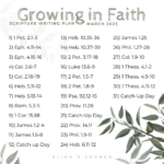 Growing In Faith: Scripture Writing Plan March 2023 – Elihu'S Corner Inside Free Printable Scripture Writing Plans