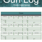 Gun Log | Gun Tracker | Gun Inventory   Etsy In Free Printable Gun Inventory Sheet