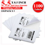 Half Sheet Printable Shipping Label 5.5" X 8.5" White 1100 Blank Regarding Printable Label Ebay
