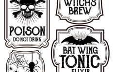 Halloween Bottle Labels - Free Printables - Potions Labels intended for Printable Potion Bottle Labels