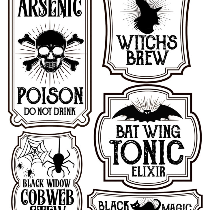 Free Printable Blank Halloween Labels