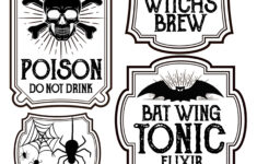 Halloween Bottle Labels - Free Printables within Printable Poison Bottle Labels